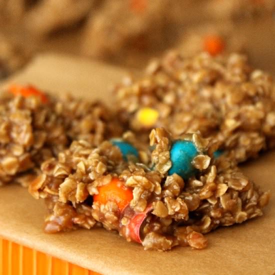 No Bake M&M Peanut Butter Delights