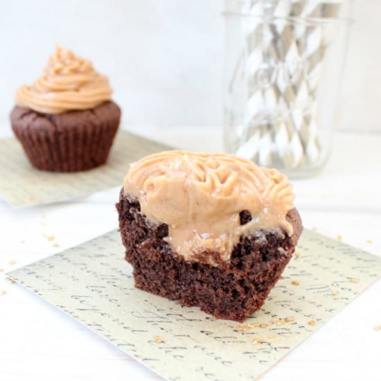 Chocolate Peanut Butter Cupcakes