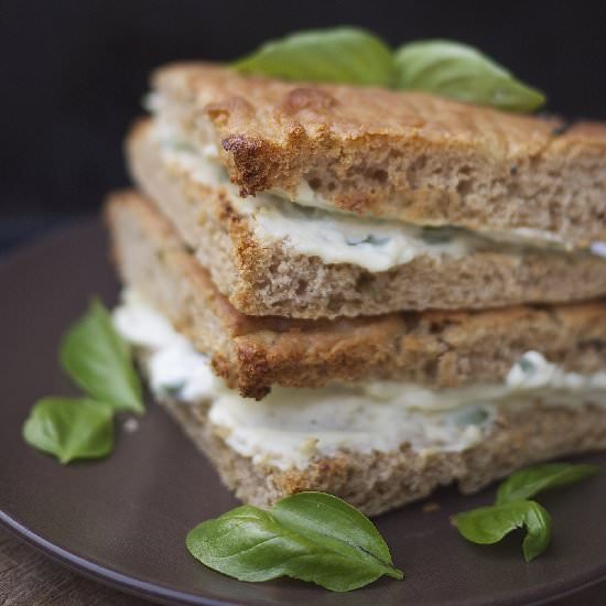The White on Homemade Focaccia