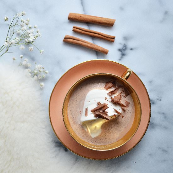 Cinnamon Laced Hot Chocolate