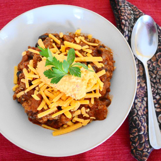 Smokin’ Beef and Bean Chili