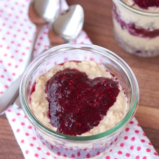 Valentine’s Day Overnight Oats