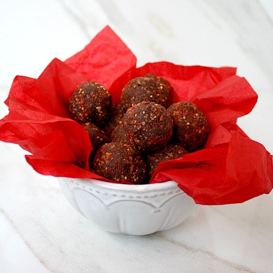 Goji Berry Hazelnut Cacao Truffles