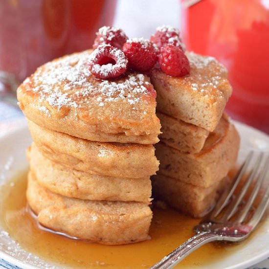 Whole Wheat Greek Yogurt Pancakes