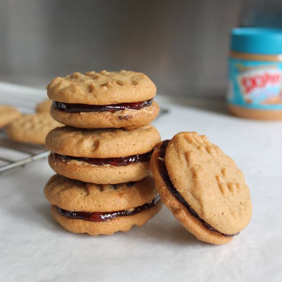 Peanut Butter Jelly Sandwich Cookie