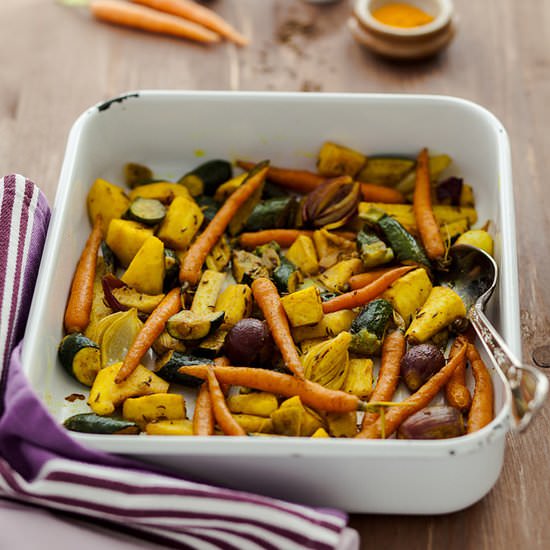 Slow Roasted Turmeric Vegetables