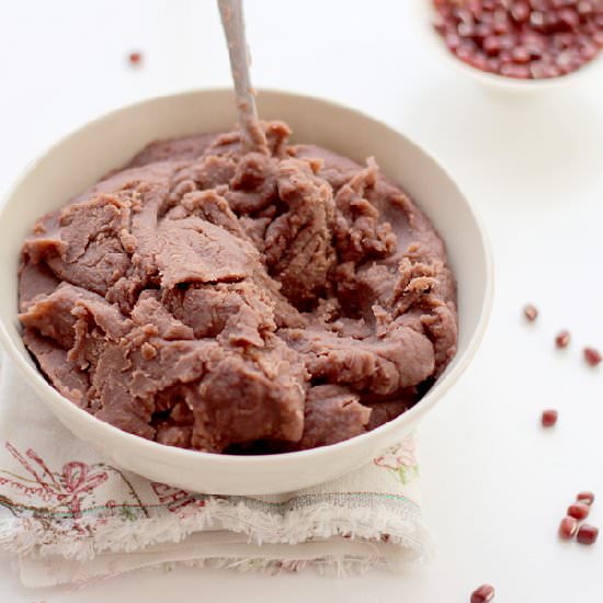 Homemade red bean paste