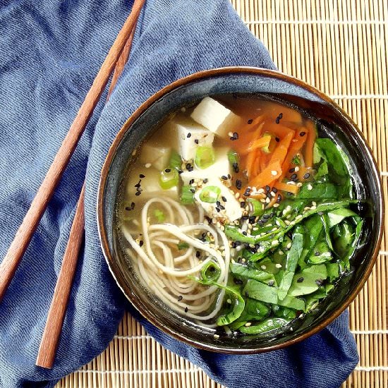 Soba Miso Tofu Soup