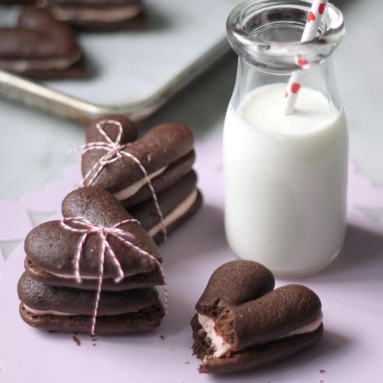Heart-Shaped Whoopie Pies