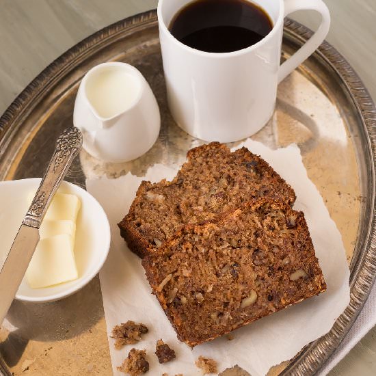 The Very Best Nutty Banana Bread