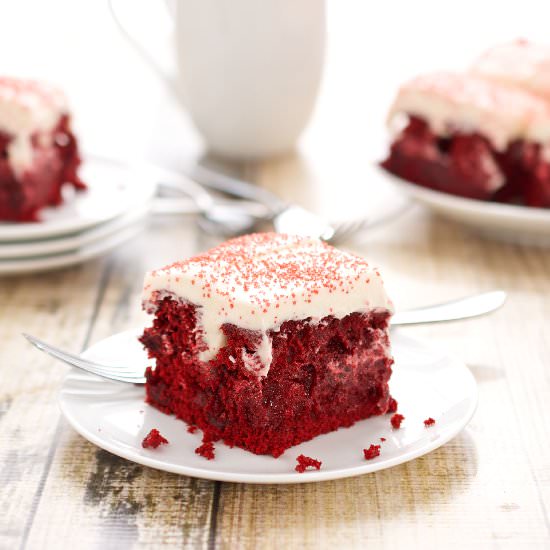 Red Velvet Poke Cake