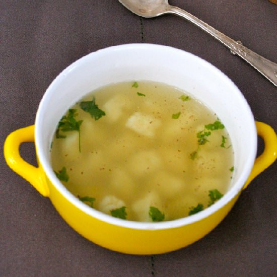 Fresh Pasta in Chicken Broth