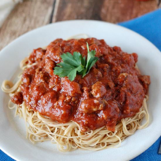 Slow Cooked Meat Sauce