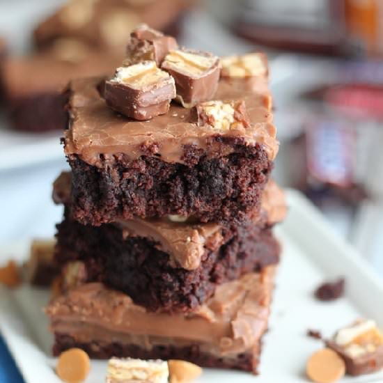 Butterscotch Snickers Brownies