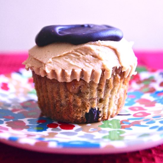 Banana/PB/Chocolate Trio Cupcakes