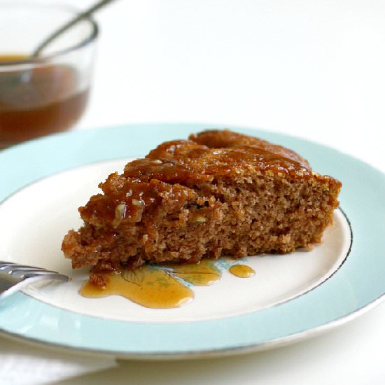 Spiced Apple Cake and Caramel Sauce
