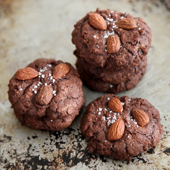 Salted Almond Chocolate Cookies