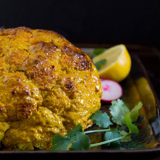 Whole Roasted Tandoori Cauliflower