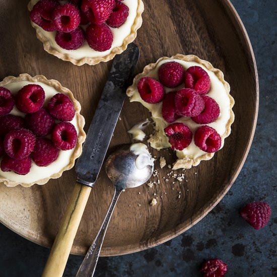 White Chocolate and Berry Tarts