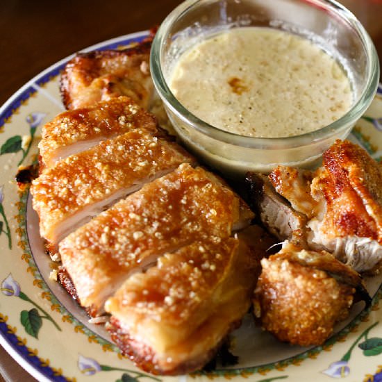 Roast Pork in Milk with Crackling