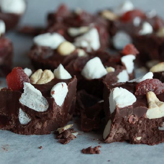 Rocky Road with Strawberries