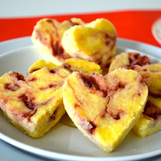 Raspberry Cheesecake Hearts