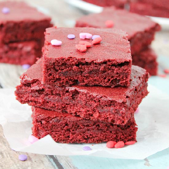 Red Velvet Brownie Bites