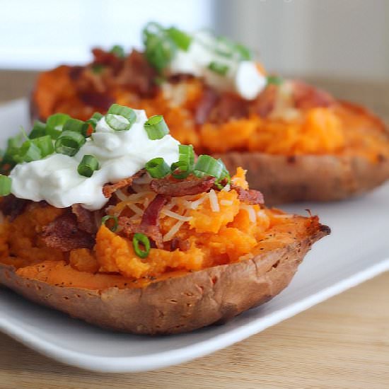 Loaded Sweet Potato Skins