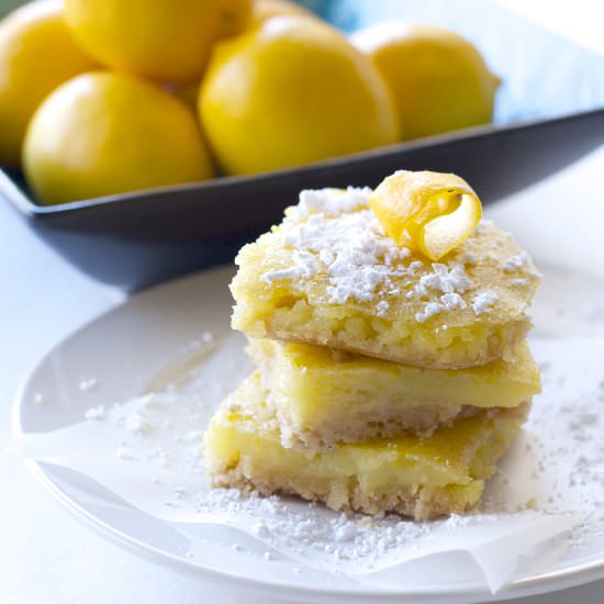 Healthy Meyer Lemon Bars