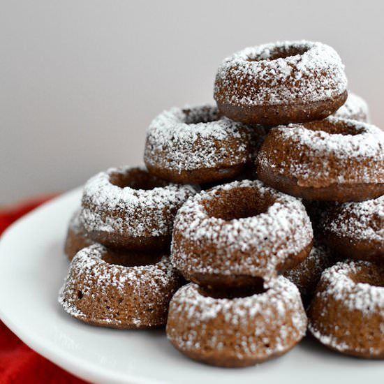 Baked Chocolate Mini Doughnuts