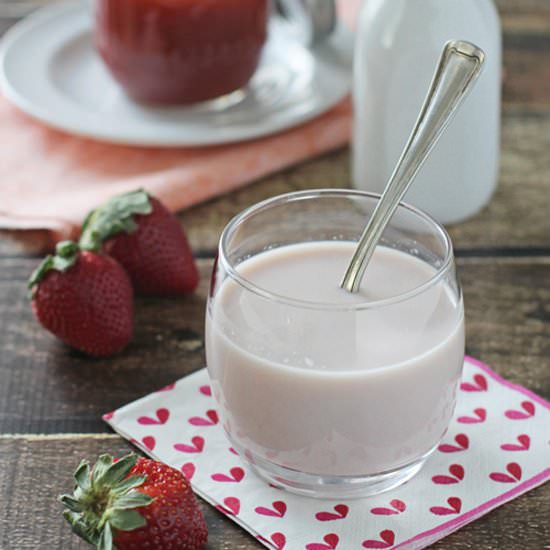 homemade strawberry milk