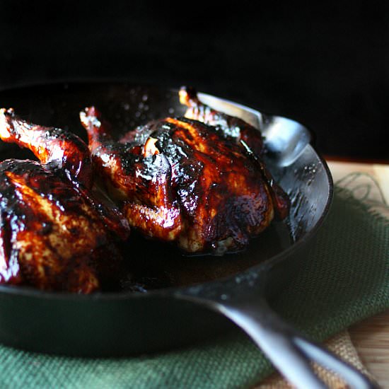 Pomegranate Molasses Glazed Cornish