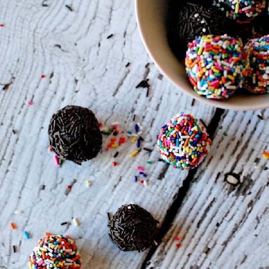 Raspberry Mocha Chocolate Truffles