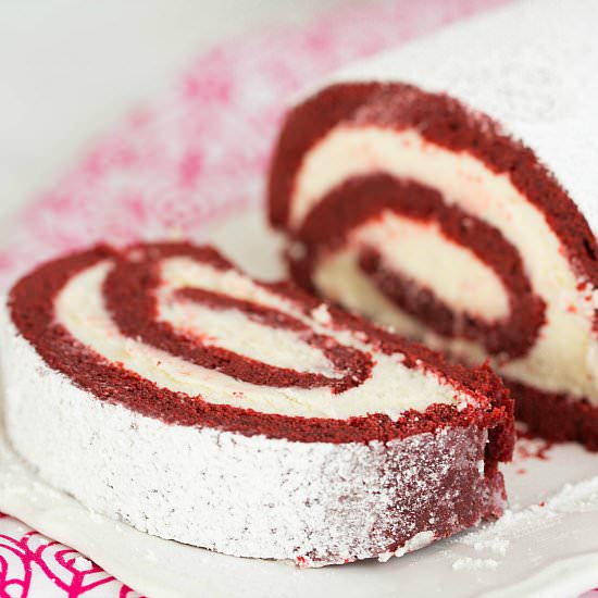 Red Velvet Roll Cake