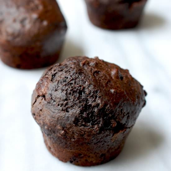 Chocolate Greek Yogurt Muffins