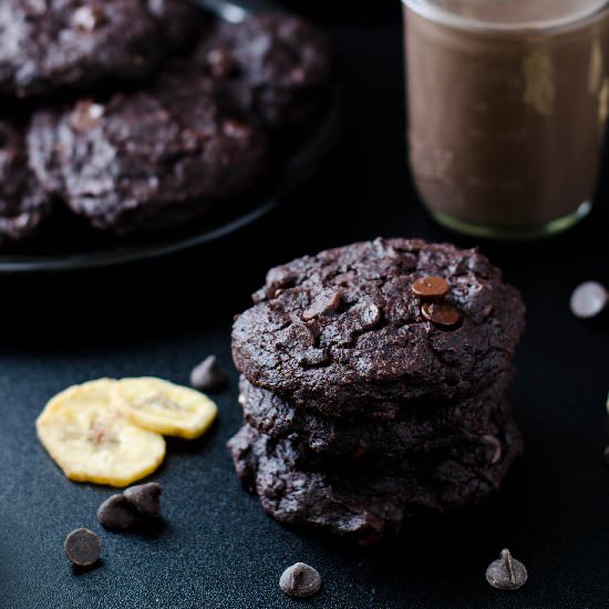 Double Chocolate Banana Cookies GF