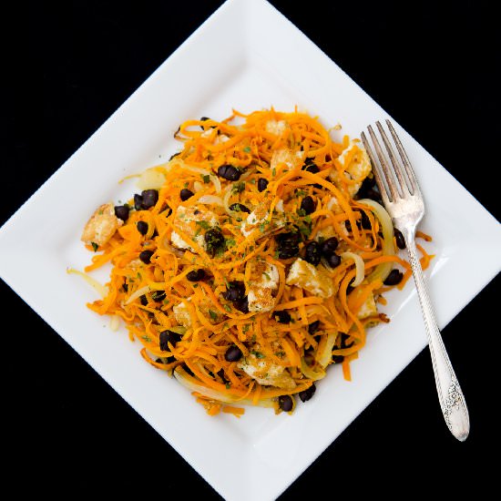 Sweet Potato Black Bean Scramble