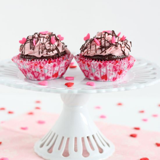 Chocolate Strawberry Cupcakes