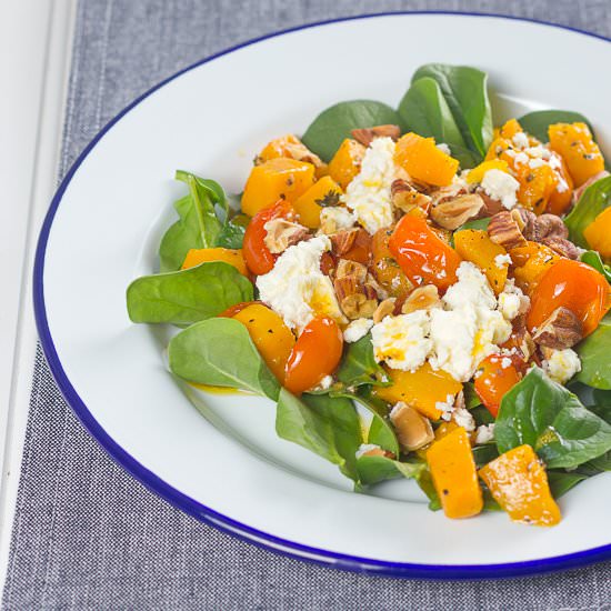 Squash, Feta and Hazelnut Salad