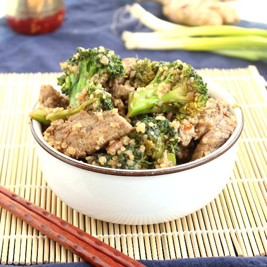 Beef Broccoli and Quinoa Stir-Fry