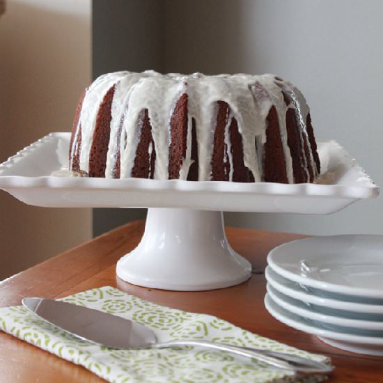 Apple Bundt Cake w/Vanilla Drizzle