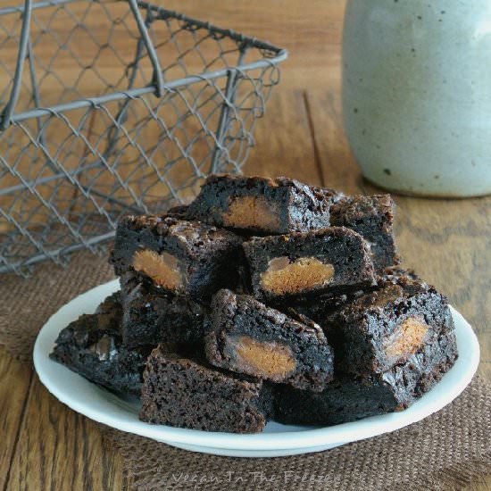 Stuffed Peanut Butter Cup Brownies