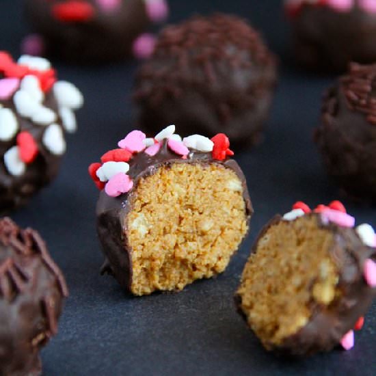 Almond Butter & Pretzel Truffles