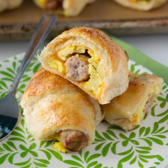 Sausage, Egg and Cheese Roll Ups