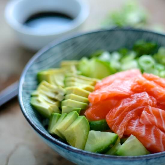 Chirachizushi Bowl with Salmon