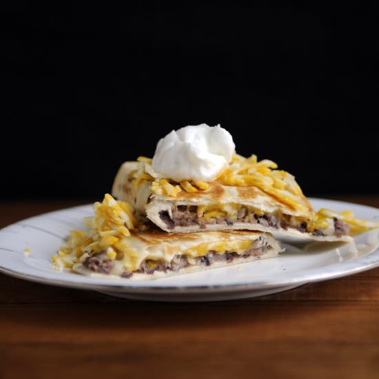 Crunchy Bean Quesadillas