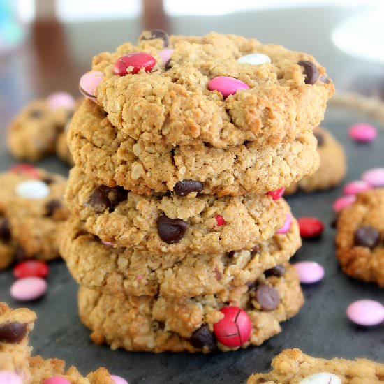 Valentine’s Day Monster Cookies