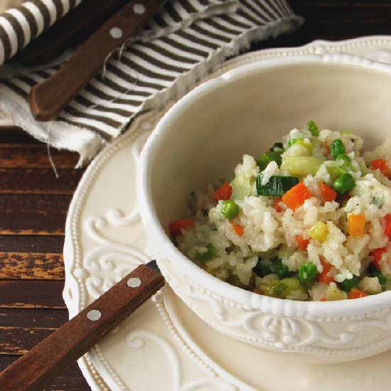 Fried rice and vegetables