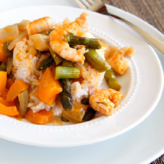 Red Thai Curry with Shrimp
