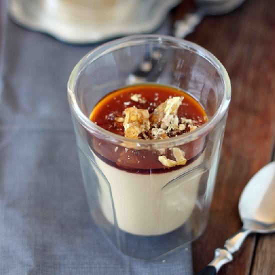 Coffee panna cotta